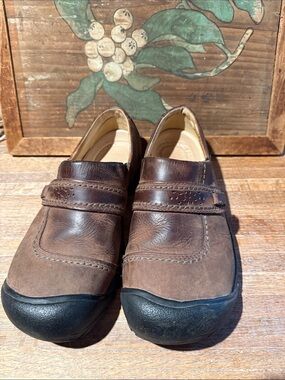 Keen Brown Leather Slip-On Clog/Shoe